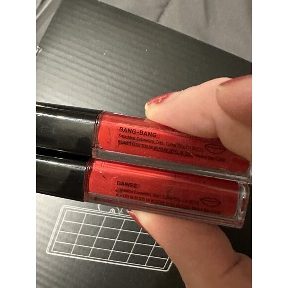 CHRISTIAN COWAN Smashbox Haute Mini Liquid Lipstick Set 2x Bawse Bang Bang - Picture 2 of 2